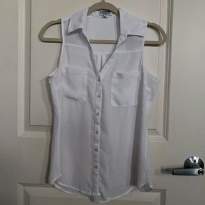 *SOLD* Express Portofino Sleeveless Button Down